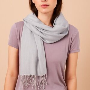 100% Soft Viscose Fringe Scarf, Soft Lightweight Wrap